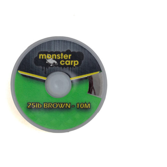 Coated Braid Semi Stiff Brown 25lb
